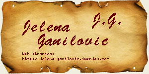 Jelena Ganilović vizit kartica